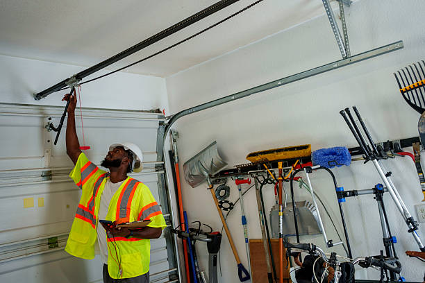 Professional Garage Door Roller Replacement technician working in Columbus, WI